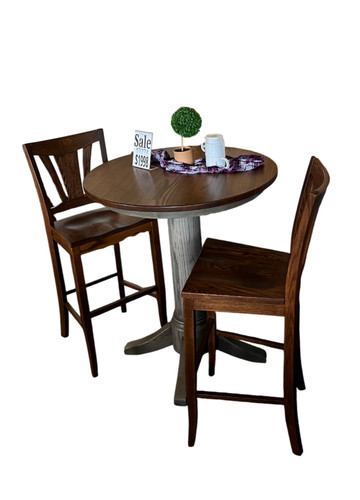 Bar height round solid wood - bar,
