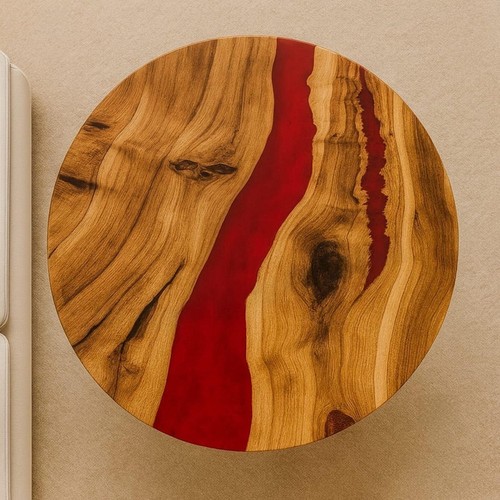 Red epoxy resin round - 12",