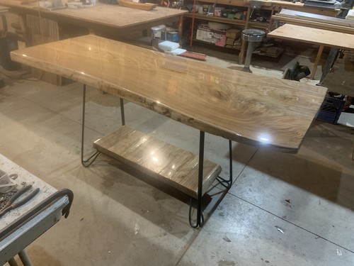 Live edge wood table - table, /