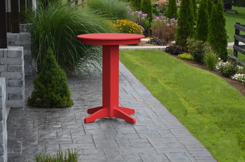 Poly lumber round bar table - lumber,